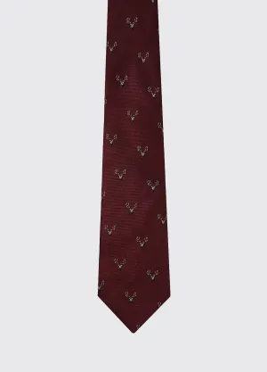 Avalon Silk Woven Tie - Merlot