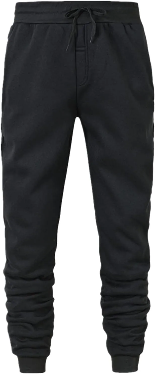 Cargo Pants for Men Relaxed Fit Mens Cargo Pants and Elastic Bottom Men's Heavyweight Fleece Cargo Sweatpants Outdoor