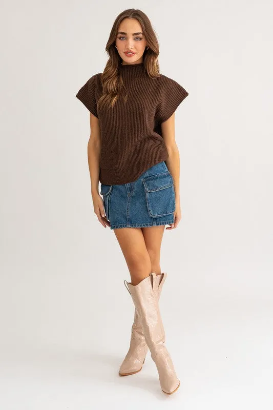 Chic Mock Neck Sweater Top