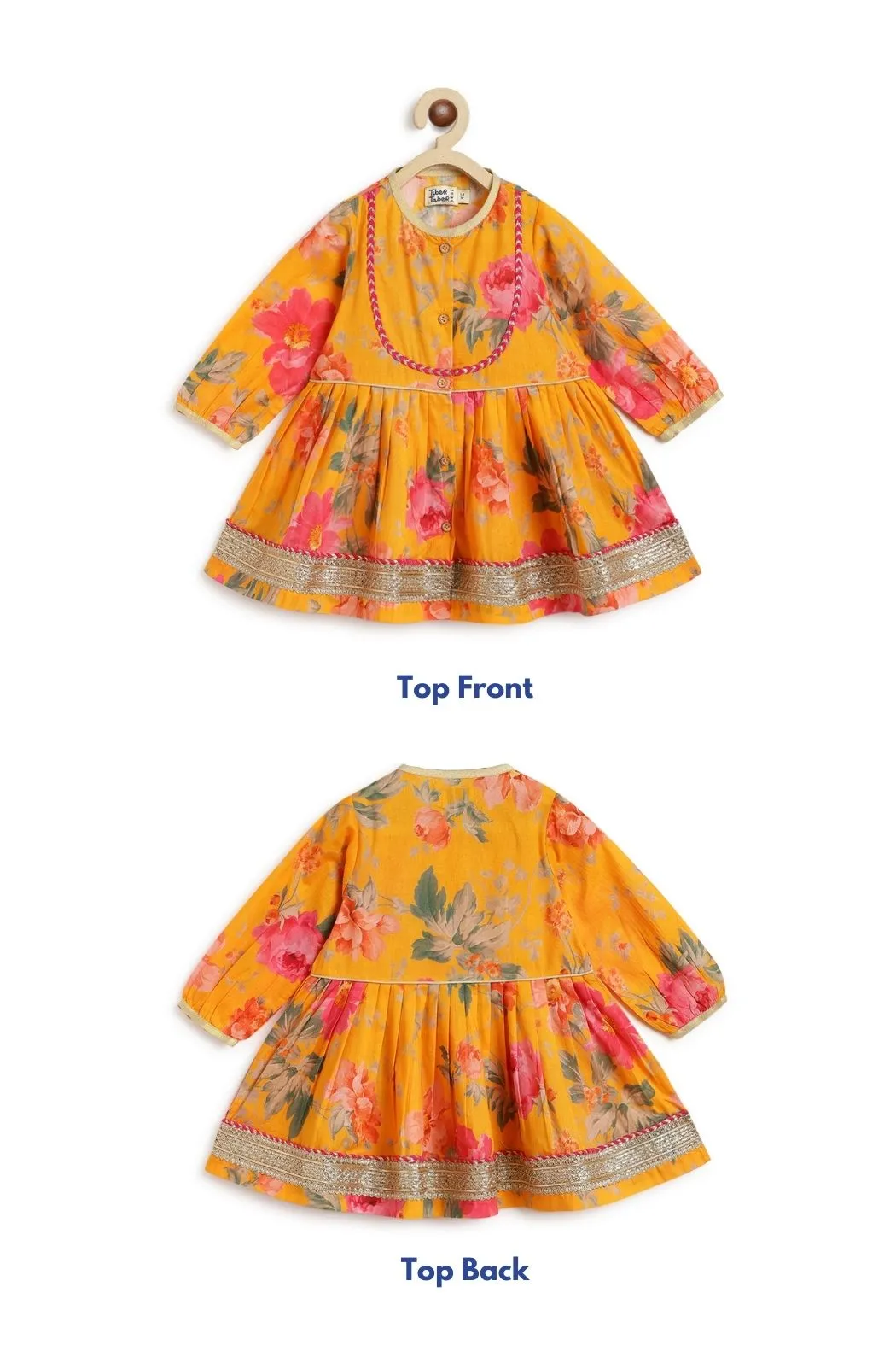 Garden Bloom Angrakha Set - Yellow