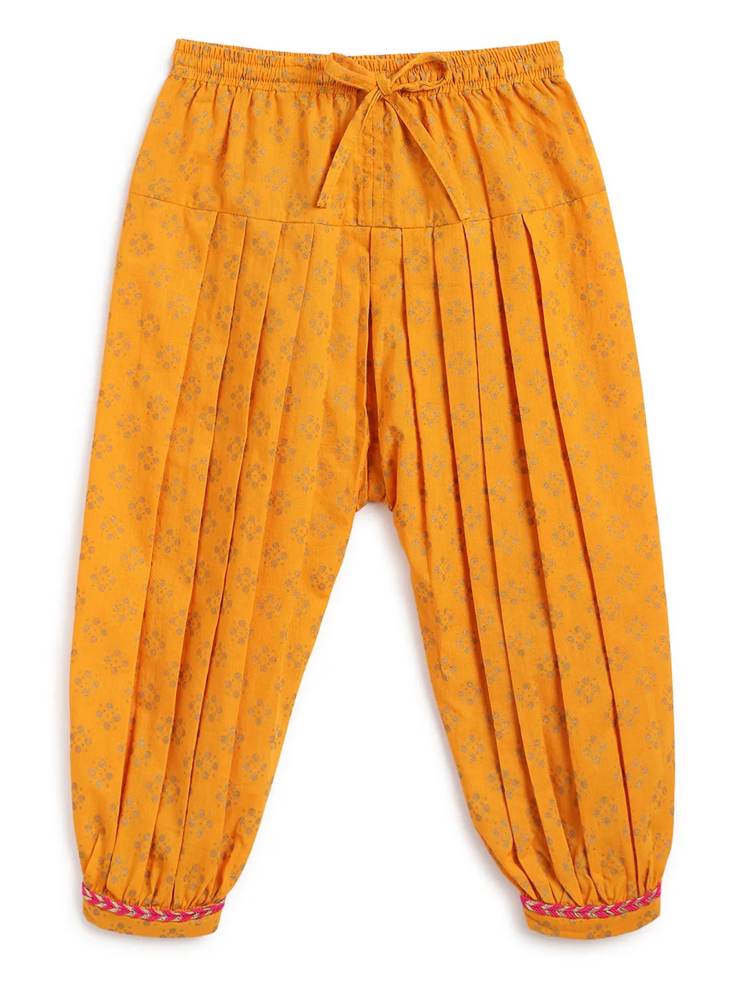 Garden Bloom Angrakha Set - Yellow