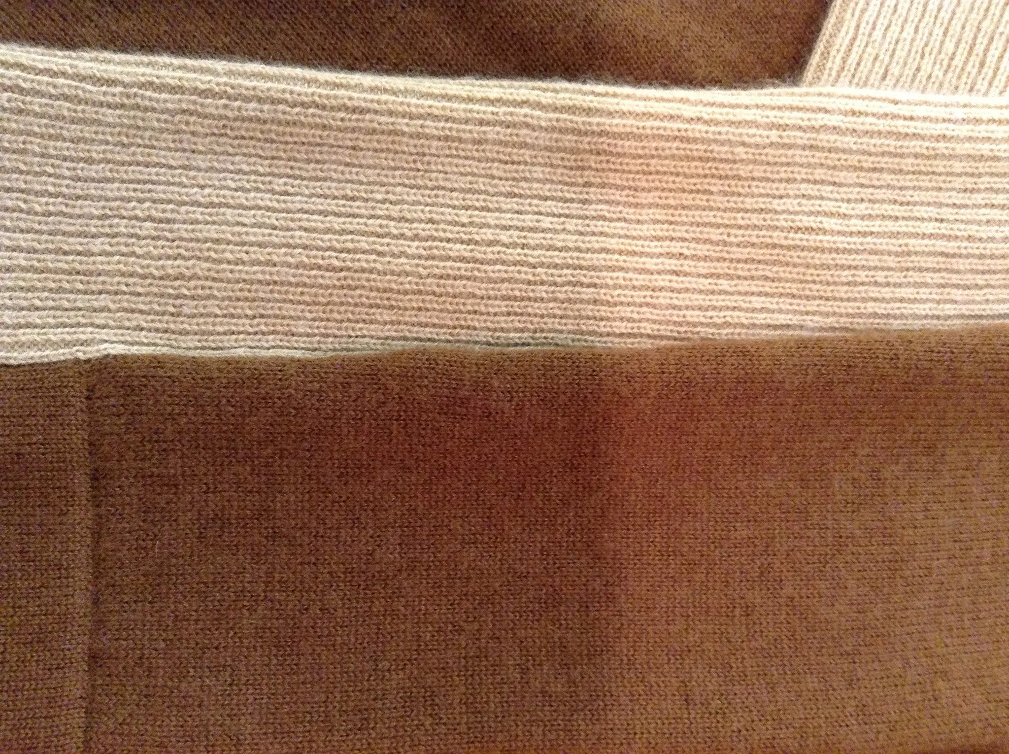 Hermes - Camel Brown Zip Neck Sweater - XL