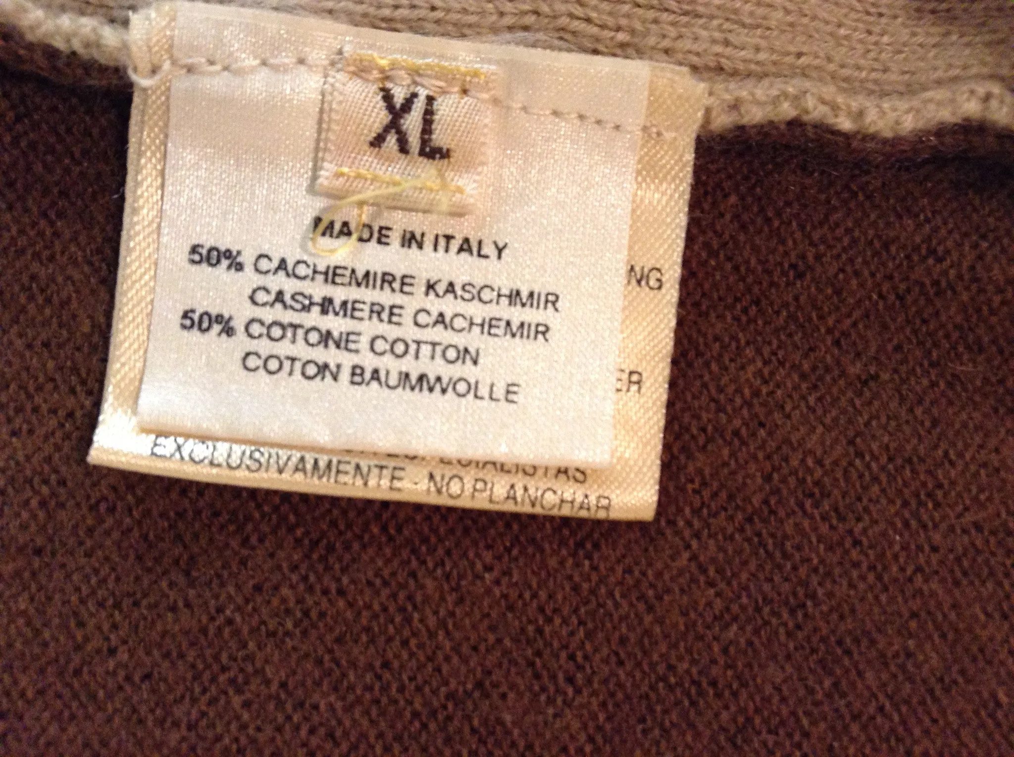 Hermes - Camel Brown Zip Neck Sweater - XL