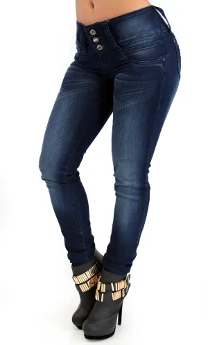 LAST ONE 17494 Triple Button Maripily Skinny Jean