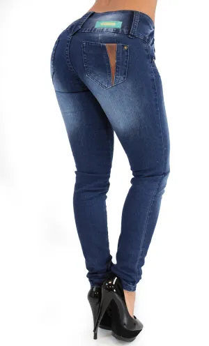 LAST ONE 17496 Triple Button Maripily Skinny Jean