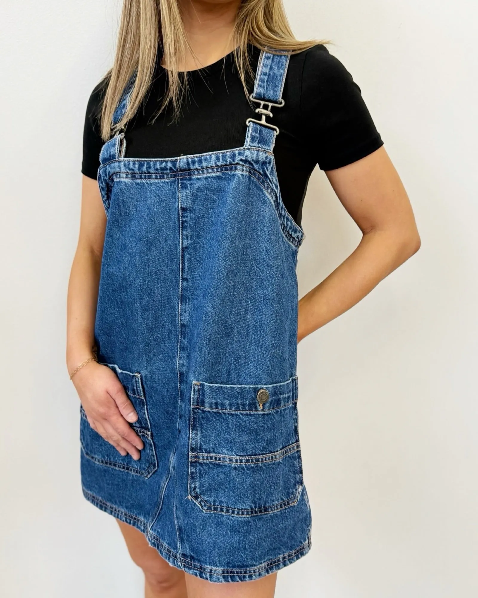 Madden Denim Overall Mini Dress