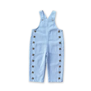Organic Embroidery Posy Overalls