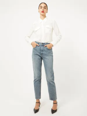 Slim Signature Silk Shirt - Nature White