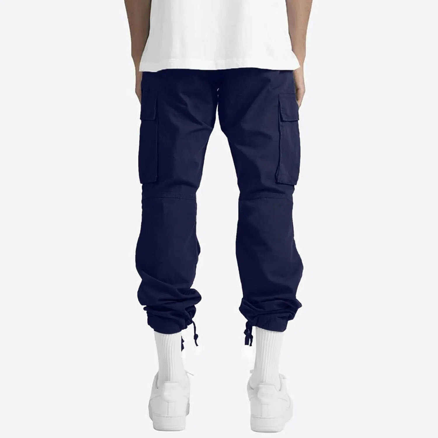 Vickyleb Men's Cargo Pants Casual Athletic Hiking Pants Joggers Loose Fit Cotton Straight Workout Sweatpants for Men
