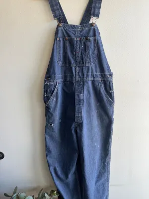Vintage 1950s Powrhouse Denim Low Back Overalls